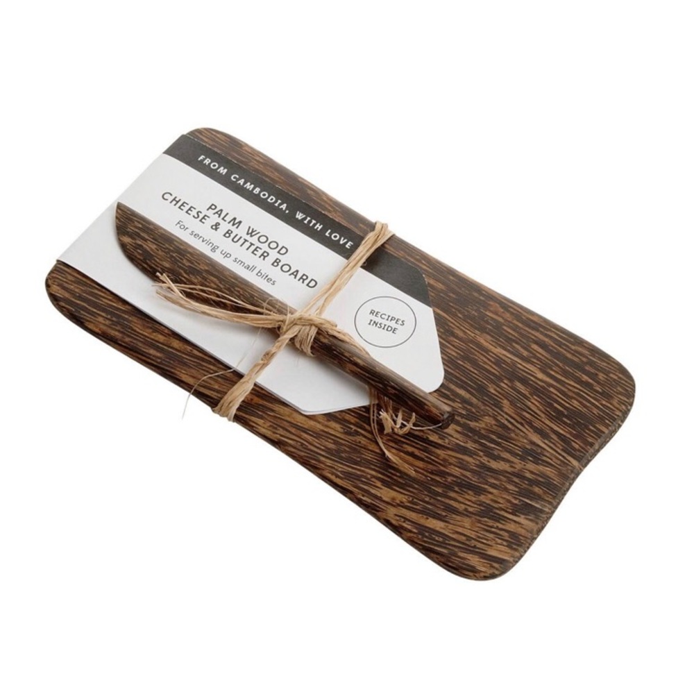 Palm Wood Cheese & Butter Board